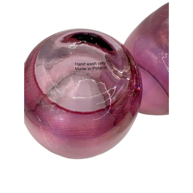 Vintage Polish Amethyst Roly Poly Glasses - Set of 3 For Sale - Image 4 of 10