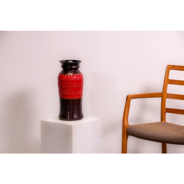 Large West German 76 40 Fat Lava Vase by Bay Keramik, 1975 For Sale - Image 3 of 8