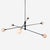 Modern Three Tier Chandelier, Black, 69.5in H, 3 Inch Glass Globes, by Research.Lighting, Modern, Minimal Hanging Light For Sale - Image 3 of 10