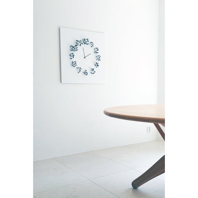 "Mocap" (White-Black) Illusionistic Wall Clock / Wall-Sculpture For Sale - Image 11 of 12