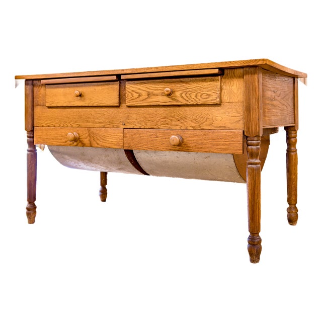Early 20th Century Possum Belly Bakers Table For Sale