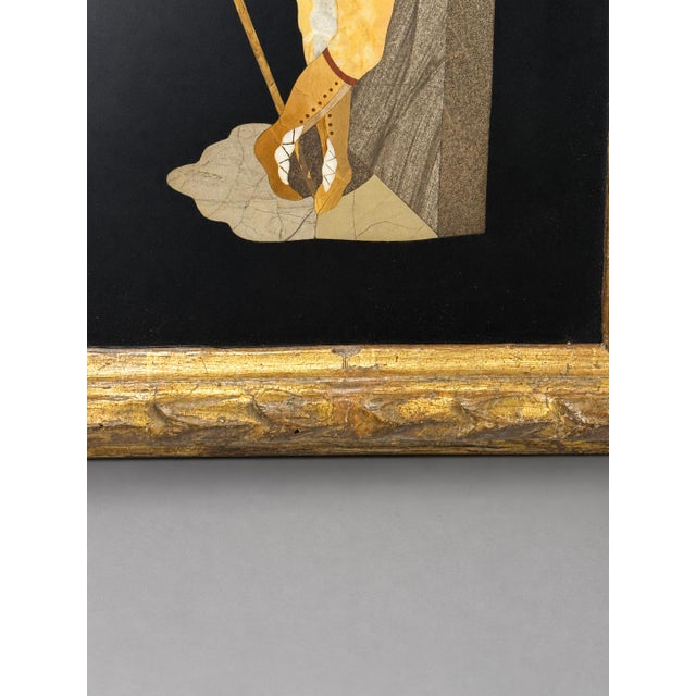 19th Century Italian Pietra Dura Commedia Dell’Arte Figure Plaque For Sale In Providence - Image 6 of 7