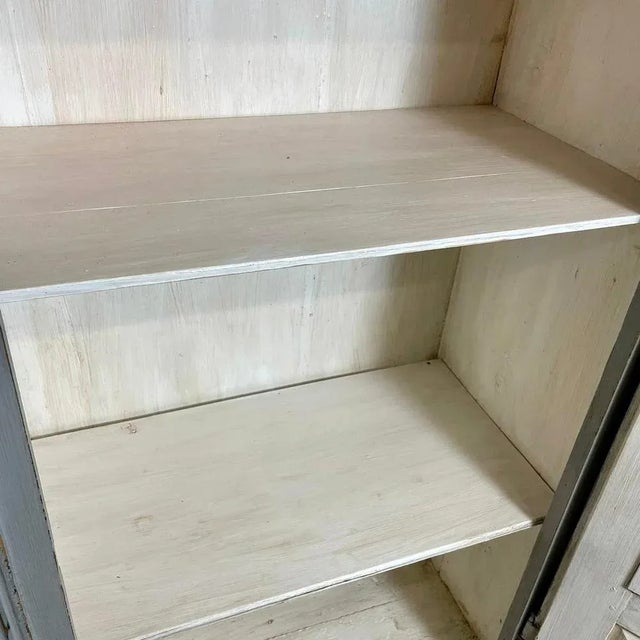 Gray Painted Showcase Cabinet, 1900s For Sale - Image 8 of 11