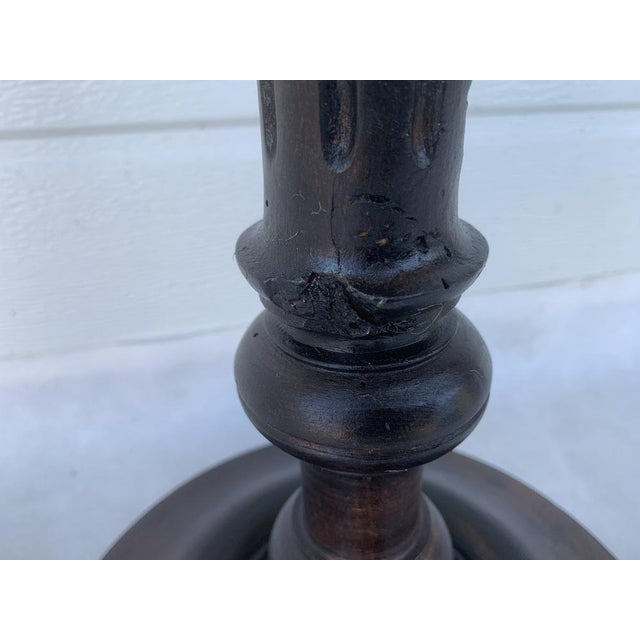 Antique Freestanding Wooden Ashtray in Oak and Mahogany, 1900s For Sale - Image 11 of 18