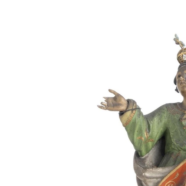 Sacred Art - Saint John the Evangelist - 18th Century. Portuguese Calvary sculpture from the 18th century, in polychrome...