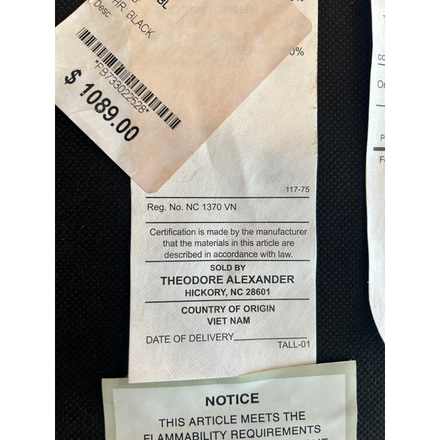 Theodore Alexander Black Leather Accent Chair For Sale - Image 10 of 10