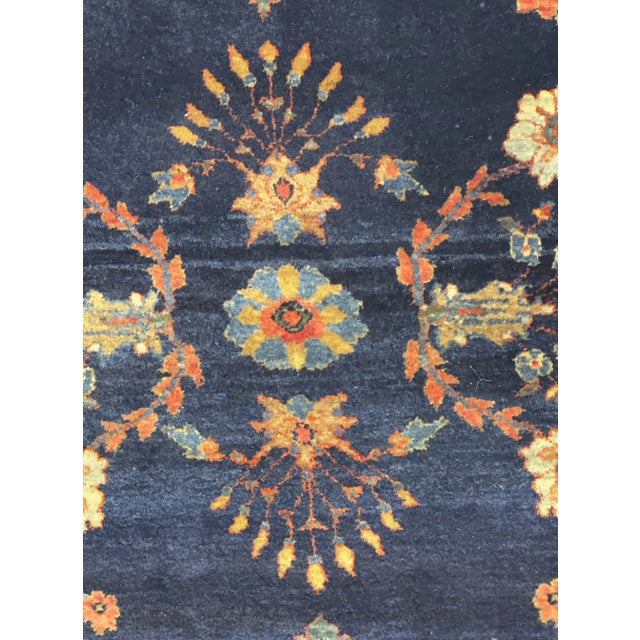 Antique Mohajeran Sarouk Rug 3'4" X 4’11" For Sale - Image 10 of 11