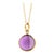 Syna Yellow Gold Amethyst Chakra Charm Pendant For Sale