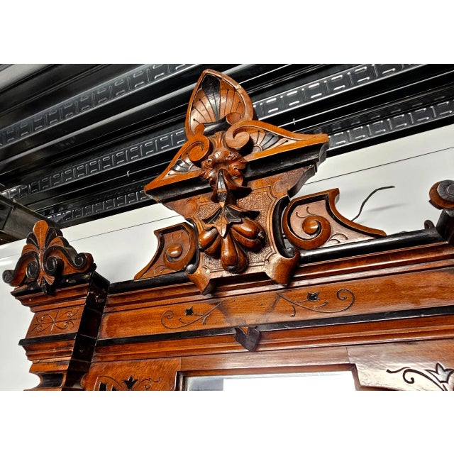 Late 19th Century Antique 101" Tall Victorian Pier Mirror For Sale - Image 5 of 8