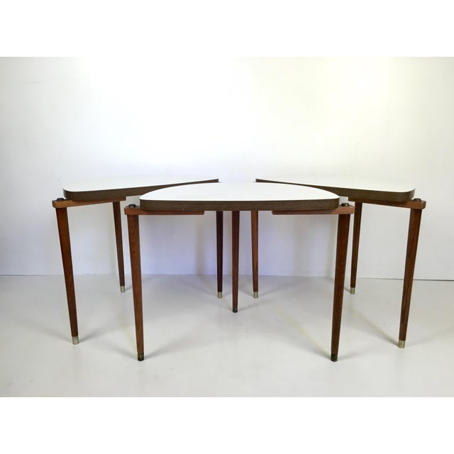 MidCentury Modern Nesting Tables Half Moon S/3 Chairish