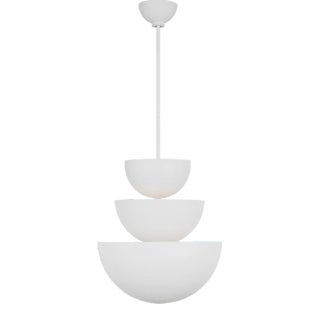 Christiane Lemieux by Visual Comfort Studio Beaunay 9-Light Large Chandelier in Plaster Matte White For Sale