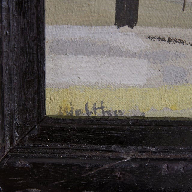 French Oil on Canvas Harbor Scene Painting, 1958 For Sale In Chicago - Image 6 of 7