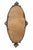 Mid-Century Modern Vintage Mid-Century Abstract Gold & Black Impasto on Wood in Ornate Gilt Tall Oval Frame For Sale - Image 3 of 6