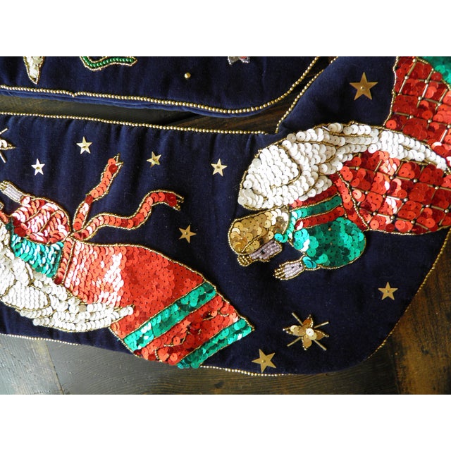 NWT World Bazaar Velvet Angel Christmas Stockings Set of 2 Sequins Beading New with tags. World Bazaar Christmas stockings...