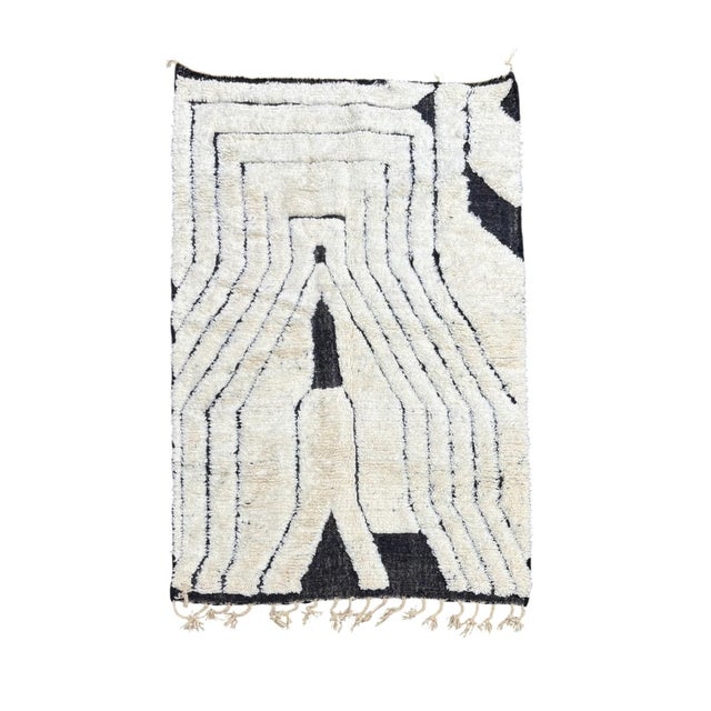 Modern Moroccan Berber Mrirt Wool Rug, 2010s For Sale - Image 13 of 16
