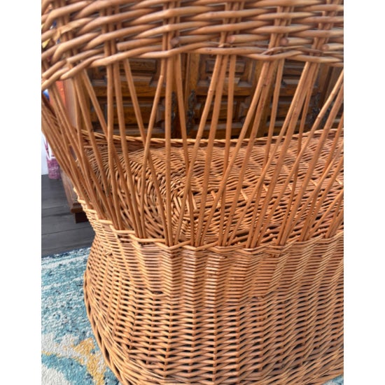 1970s Wicker Coastal Boho Chic Settee Loveseat For Sale - Image 13 of 15