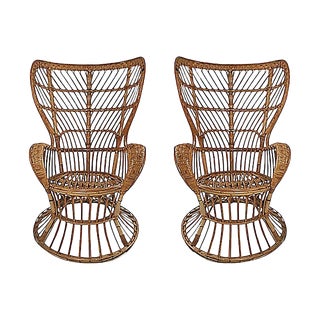 Wingback Chairs by Lio Carminati, Pair For Sale