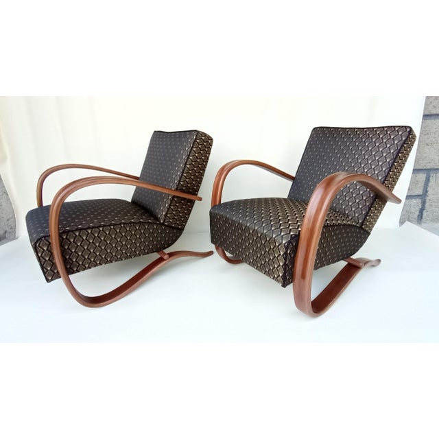 H-269 Lounge Chairs attributed to Jindrich Halabala for Up Zavody, 1930s, Set of 2 For Sale - Image 15 of 16