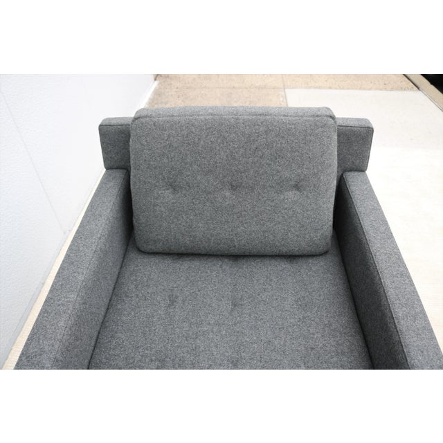 Gray Mid-Century Modern Style Coalesse Millbrae Lifestyle Gray Wool Lounge Chair For Sale - Image 8 of 13