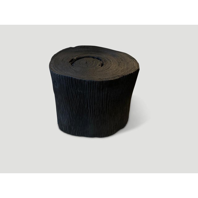Andrianna Shamaris Large Charred Side Table For Sale - Image 4 of 6