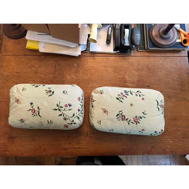 Late 20th Century Vintage Silk Lumbar Pillows For Sale - Image 4 of 9