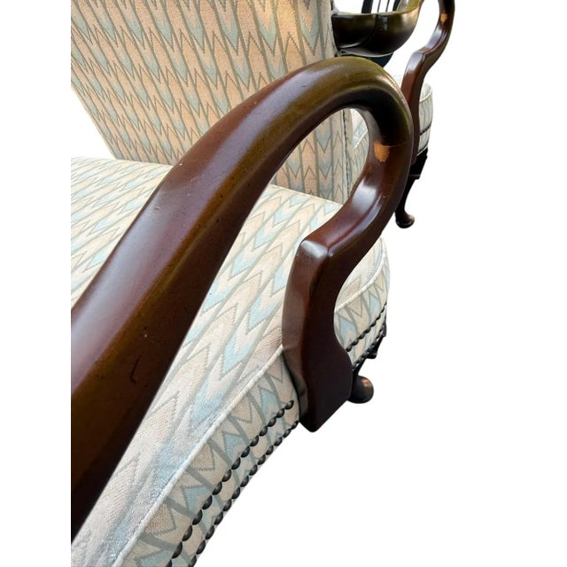 Late 20th Century Kimball Queen Anne Gooseneck Side Chair - A Pair For Sale - Image 9 of 13