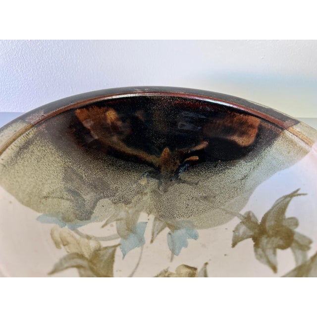 Vintage Hand Painted Abstract Design Pottery Bowl For Sale In Miami - Image 6 of 12