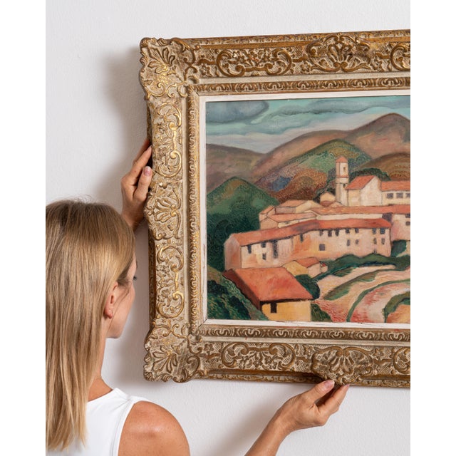 This 1940s painting from France is an oil on canvas. Its signed detailing gives the piece a distinct, well-considered...