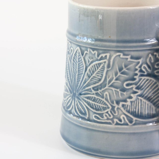 Vintage Dry Botanical Blue Mugs, 1970s, Set of 2 For Sale - Image 9 of 16
