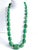 Contemporary Large Green Aventurine Statement Necklace | Knotted Silk Cord | 304 Stainless Steel Clasp | Bold Green Gemstone Beaded Necklace For Sale - Image 3 of 10
