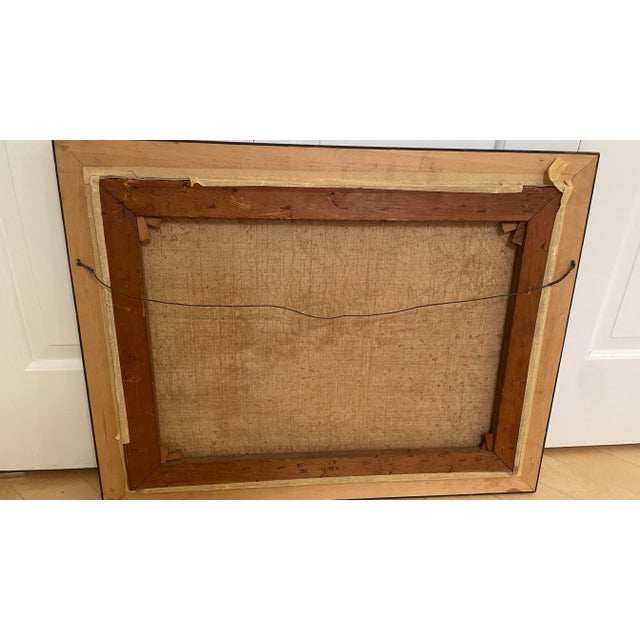 1980s Vintage Framed Impressionist Water Lilies Oil Painting For Sale - Image 12 of 12