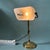 Vintage Bankers Lamp with White Glass Lampshade For Sale - Image 4 of 9