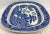 Antique Blue Willow Serving Platter Made in England - Circa 19th Century For Sale - Image 9 of 12