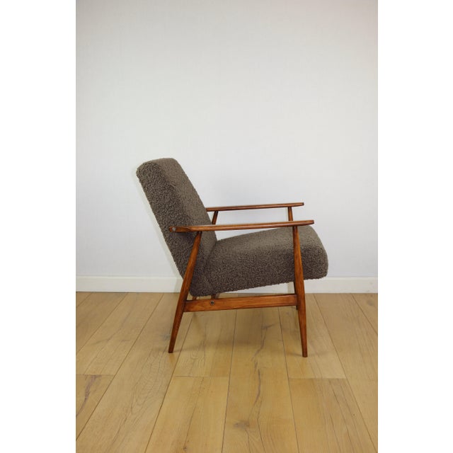 Fox Lis Chair in Chocolate Brown Lamb, 1970s For Sale - Image 10 of 15