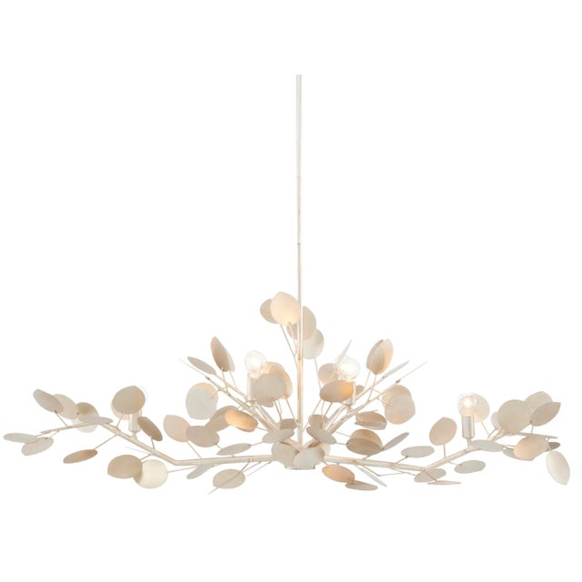 Silver Currey & Company Lunaria Oval Chandelier For Sale - Image 8 of 8