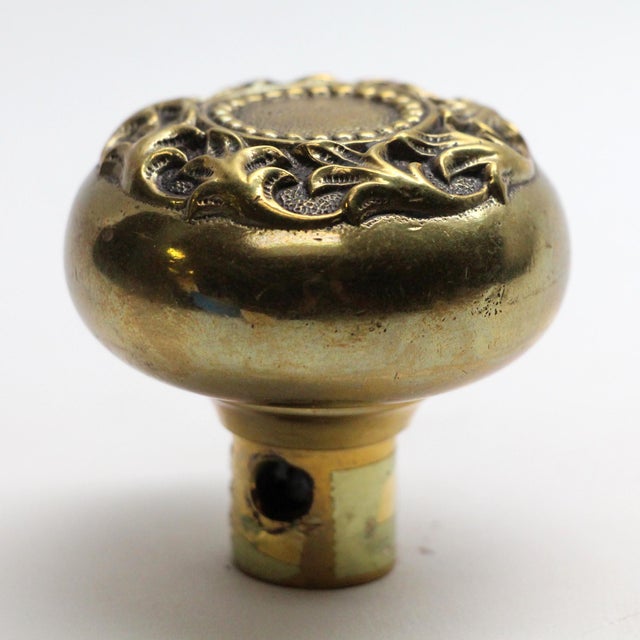 Traditional Antique Russell & Erwin Polished Bronze Door Knob For Sale - Image 3 of 4