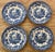 English Antique English Blue & White Transferware “Ancient Ruins” Dinner Plates by Ashworth Bros, Set of 9 For Sale - Image 3 of 11