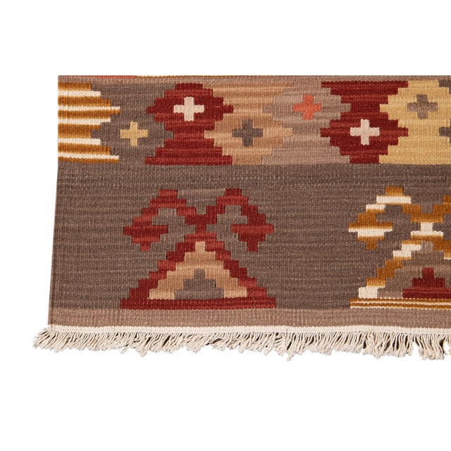21st Century Modern Kilim Rug 4 '9'' X 6' 8'' For Sale - Image 10 of 13