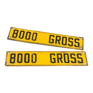 Vintage Weight Limit Signs - A Pair For Sale