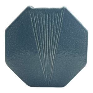 Late 20th Century Blue Octagonal Vase