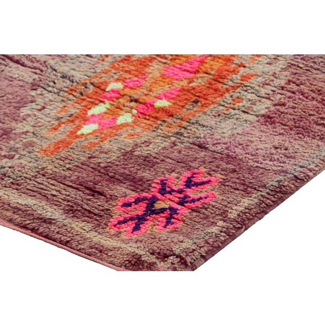Vintage Moroccan Runner Rug With Colorful Geometric Patterns - Rug & Kilim For Sale In New York - Image 6 of 7