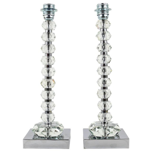 Table Lamp with Huge Faceted Diamond Crystals from Bakalowits & Söhne, Austria, 1970s For Sale - Image 14 of 14