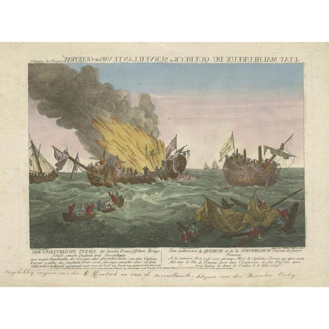 Famous Battle Near Ushant Between the French and British, Paper For Sale