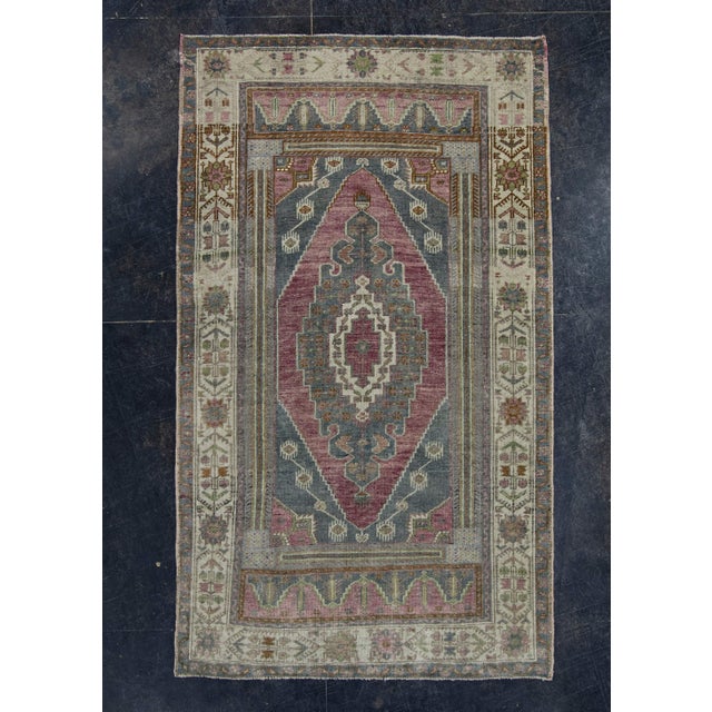 Brown Turkish Vintage Rug 3'9" x 6'4" #17811 For Sale - Image 8 of 8