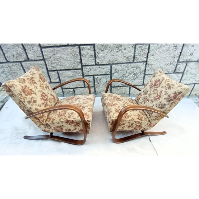 H-269 Armchair by Jindrich Halabala for Up Zavody, 1930s, Set of 2 For Sale - Image 6 of 11