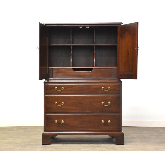 Solid Mahogany Armoire Dresser by Henkel Harris Chairish