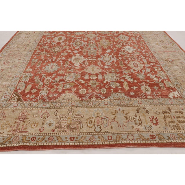 Late 20th Century Oversized Contemporary Oushak Floral Wool & Natural Silk Rug by Rug & Kilim For Sale - Image 5 of 11