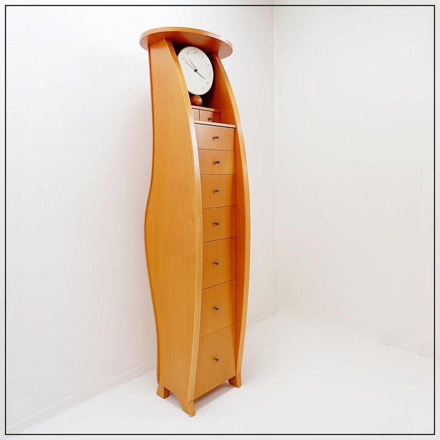 Vintage Drawer Column with Clock For Sale - Image 16 of 16