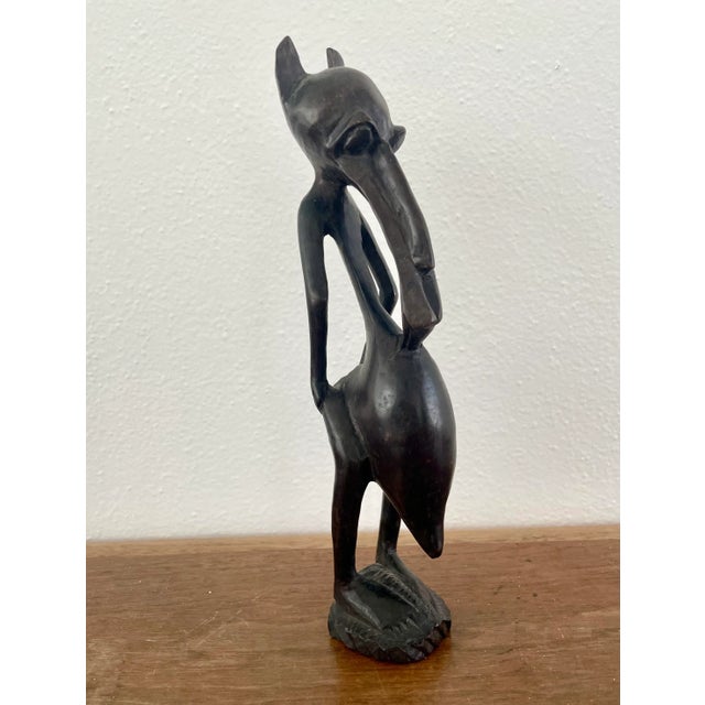 Mid Century Zoomorphic Carved Wooden Figure For Sale - Image 10 of 10