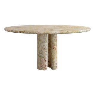 Roman Dining Table III in Verde Breccia Marble by Paloma Editions For Sale